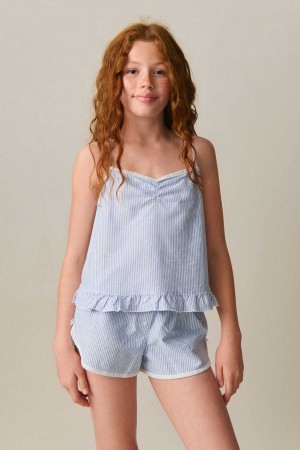Blue Young Gina Tricot Y Cotton Shorts | 14OJCFRZH