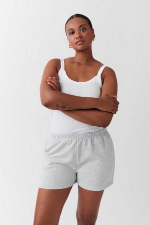 Grey Women Gina Tricot Sweat Shorts | 38WHKDSNB