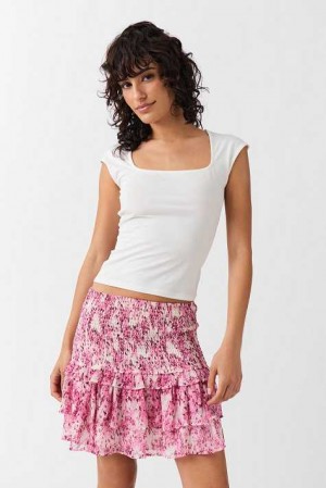 Pink Women Gina Tricot Boho Smock Skirts | 20VGEBDLT