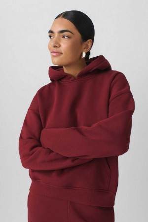 Red Women Gina Tricot Basic Original Hoodie | 05HAVUJFE