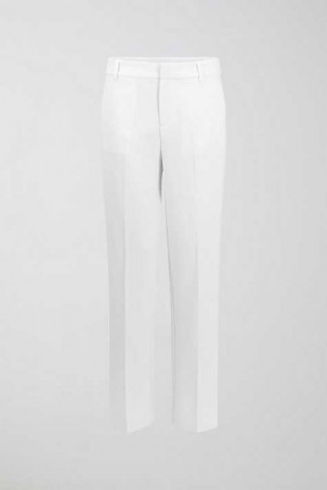 White Women Gina Tricot Straight Tall Trousers | 34FUKNBZE