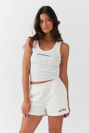 White Women Gina Tricot Sweat Shorts | 17LXMDQVH